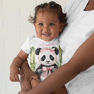 Cute Baby Panda Girl Romper