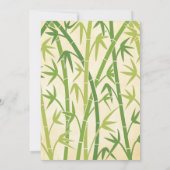 Cute Baby Panda Green Bamboo Baby shower Kaart (Achterkant)