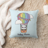 Cute Baby Panda in Hot Air Ballon Kinder Room Deco Kussen (Deken)