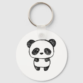 Cute Baby Panda in houtskool #3 Sleutelhanger