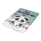 Cute Baby panda in Winter Sneeuwgrijs Badmat (Gekanteld)
