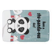 Cute Baby panda in Winter Sneeuwgrijs Badmat (Voorkant)