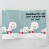 Cute Baby panda in Winter Sneeuwgrijs Kaart (Binnen)