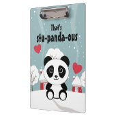 Cute Baby panda in Winter Sneeuwgrijs Klembord (Links)