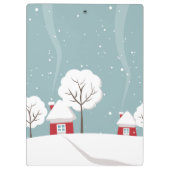 Cute Baby panda in Winter Sneeuwgrijs Klembord (Achterkant)