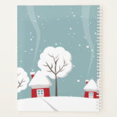 Cute Baby panda in Winter Sneeuwgrijs Planner (Achterkant)
