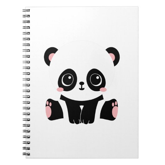 Cute Baby Panda Notitieboek (Voorkant)