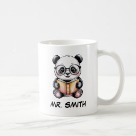 Cute Baby Panda Reading a Book Custom Koffiemok