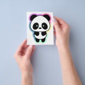 Cute Baby Panda - Regenboogkleuren Flyer (Hand)