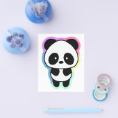 Cute Baby Panda - Regenboogkleuren Flyer (Enkel)