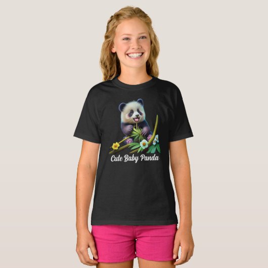 Cute Baby Panda T-shirt (Voorkant volledig)