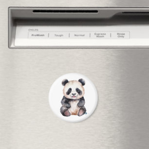 Cute baby panda waterverf magneet