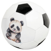 Cute baby panda waterverf voetbal (Drie kwart)