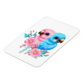 Cute Baby Parrot Twins Magneet (Linkerzijde)