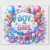 Cute Baby Pattern Wrapping Paper Cadeaupapier (Vlak)