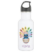 Cute Baby Pauw Hatching uit Pasen Ei Waterfles (Voorkant)