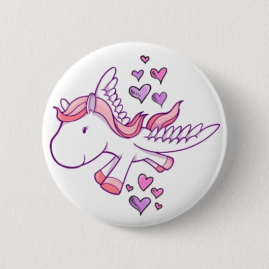 Cute Baby Pegasus Button (Voorkant)