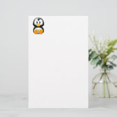 Cute Baby Penguin - Aanpasbaar Briefpapier (Staand voorkant)
