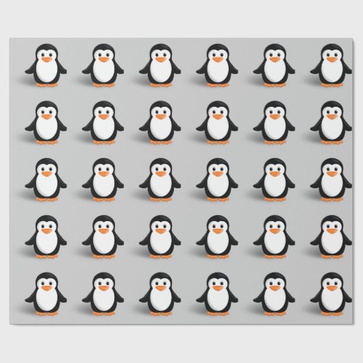 Cute Baby Penguin Cadeaupapier (Vlak)