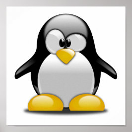 Cute Baby Penguin Cartoon Poster