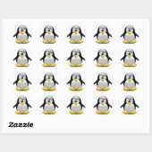 Cute Baby Penguin Cartoon Ronde Sticker (Vel)