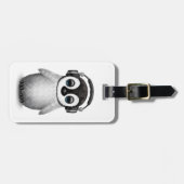  Cute Baby Penguin Dj met hoofdtelefoon Bagagelabel (Voorkant horizontaal)