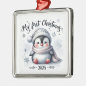 CUTE BABY PENGUIN FOR MY FIRST CHRISTMAS METALEN ORNAMENT (Links)