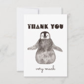 Cute Baby Penguin Hartelijk dank  Bedankkaart (Voorkant)