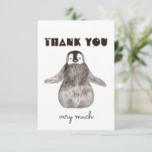 Cute Baby Penguin Hartelijk dank  Bedankkaart (Staand voorkant)
