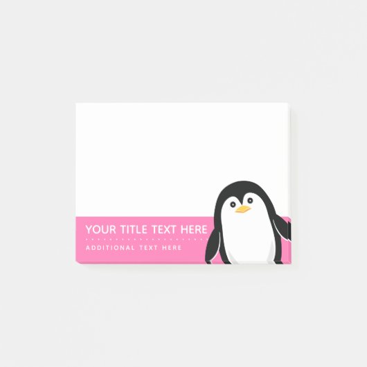 Cute Baby Penguin kiest uw kleuren Post-it® Notes (Voorkant)