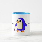 Cute Baby Penguin met Cane-aanpassing Mok (Midden)