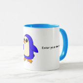 Cute Baby Penguin met Cane-aanpassing Mok (Voorkant rechts)