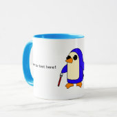 Cute Baby Penguin met Cane-aanpassing Mok (Voorkant links)