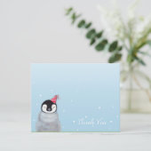 Cute Baby Penguin met Party Pet Bedankt (Staand voorkant)