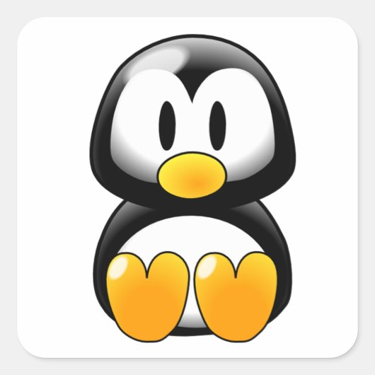 Cute Baby Penguin Sticker (Voorkant)