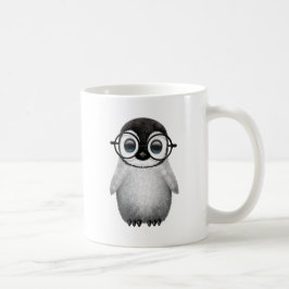 Cute Baby Penguin Wearing Eye Glasses Koffiemok