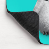 Cute Baby Penguin Wearing Eye Glasses on Blue Muismat (Hoek)