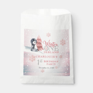 Cute Baby Penguin Winter ONEderland 1e verjaardag  Bedankzakje