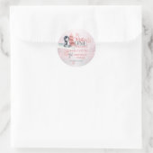 Cute Baby Penguin Winter ONEderland 1st Birthday Ronde Sticker (Tas)