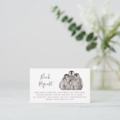 Cute Baby Penguins Baby shower Book Request Informatiekaartje (Staand voorkant)