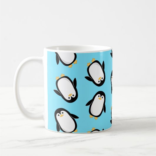 Cute Baby Penguins Iced Tea of Iced Coffee Koffiemok (Links)