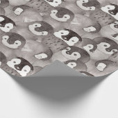 Cute Baby Penguins Pattern   Cadeaupapier (Hoek)