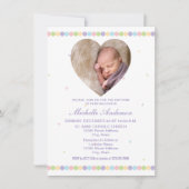 Cute Baby Photo Gender Neutral Christening Baptism Kaart (Voorkant)