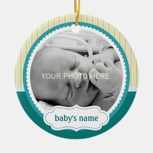Cute Baby Photo Ornament (Voorkant)