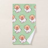 Cute Baby Pig Wrapped in Blanket Bad Handdoek (Handdoek)