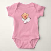 Cute Baby Pig Wrapped in Blanket Romper (Voorkant)