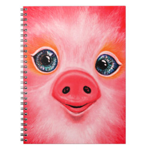 Cute Baby Piggy Notitieboek - Smile - Painting