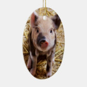 Cute Baby Piglet Farm Animals Barnyard Babies Keramisch Ornament (Rechts)