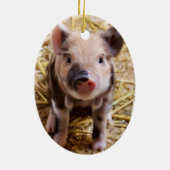 Cute Baby Piglet Farm Animals Barnyard Babies Keramisch Ornament (Achterkant)
