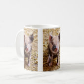 Cute Baby Piglet Farm Animals Barnyard Babies Koffiemok (Voorkant links)